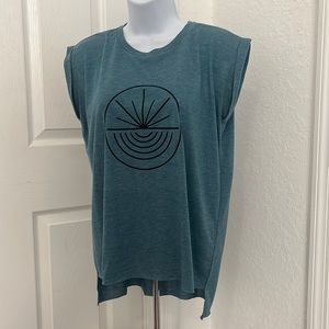 BELLA and CANVAS small muscle tee blue